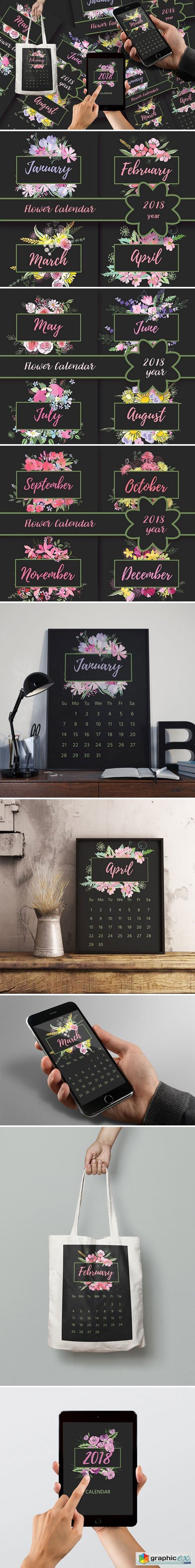 �257 Flower Calendar 2018 year