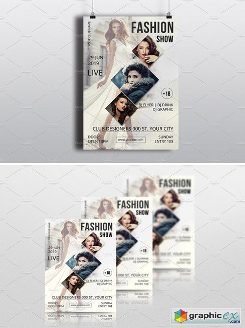 Fashion Show Flyer Template-V599
