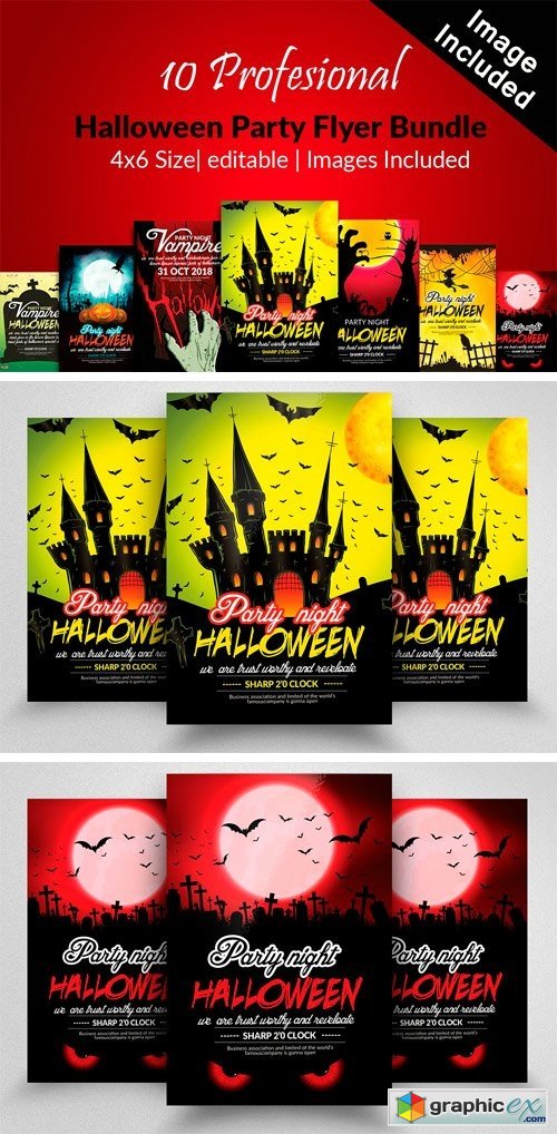 10 Halloween Flyer Bundle Vol 01