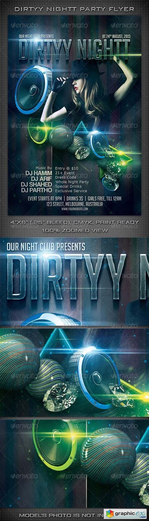 Dirtyy Nightt Party Flyer