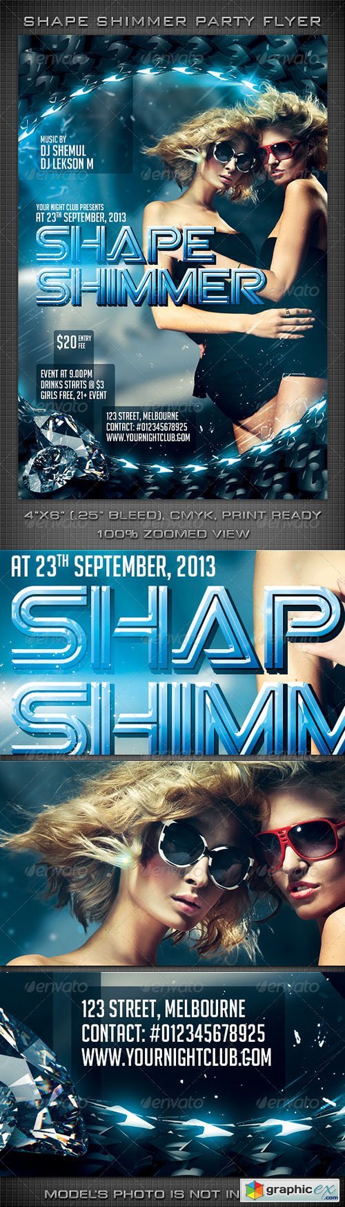 Shape Shimmer Party Flyer
