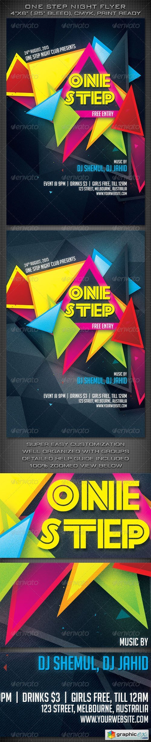 One Step Night Party Flyer 5714210