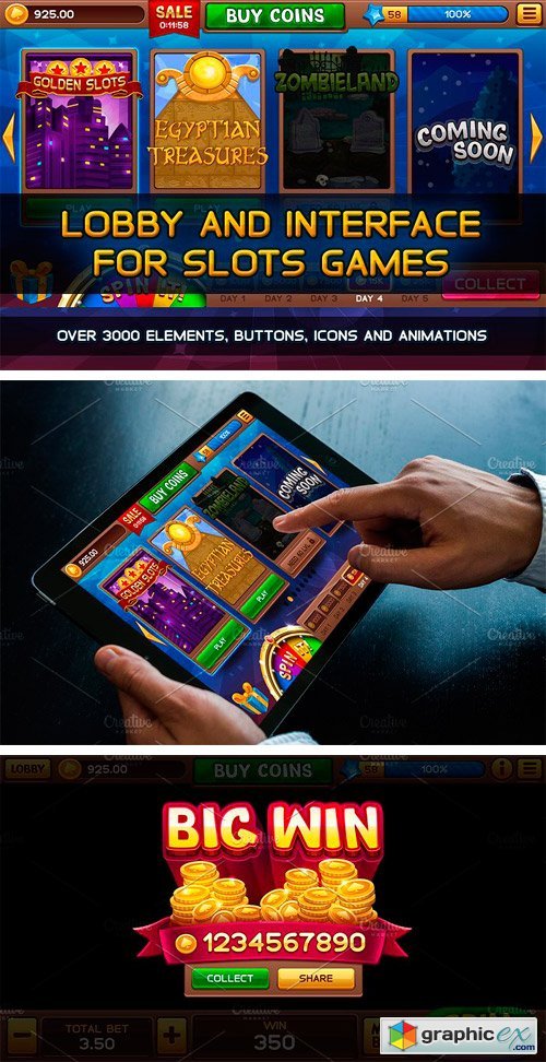 Lobby and GUI for Slots Games