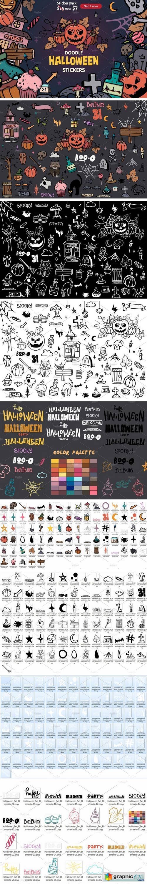 Halloween Doodle Set