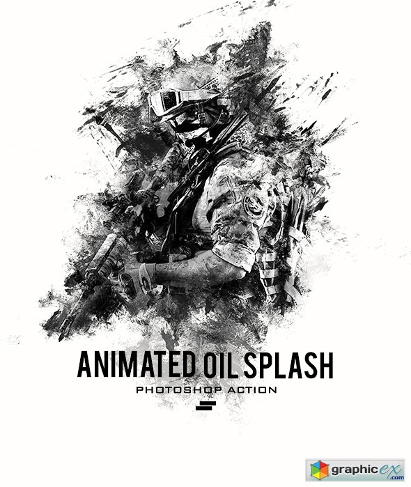 Gif Animated Oil Splash Photoshop Action