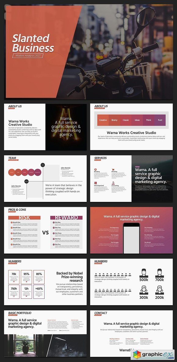 Slanted PowerPoint Template