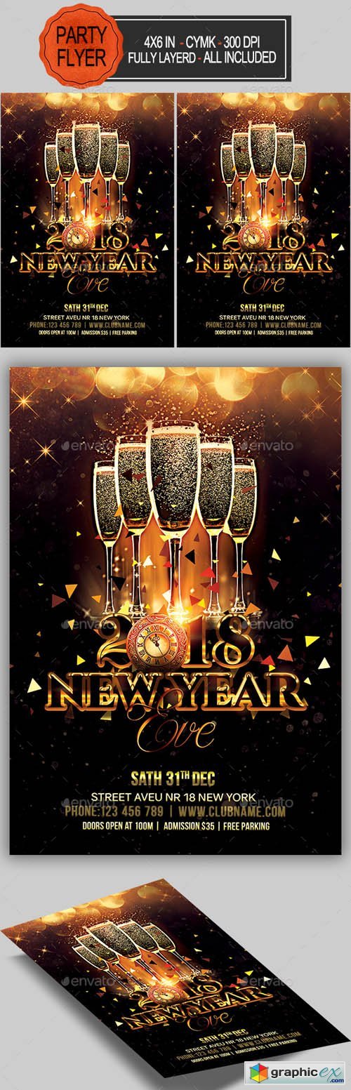 New Year Party Flyer 20831383