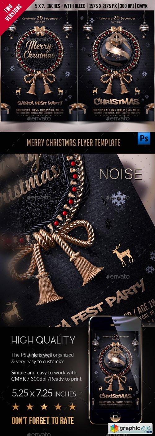 Merry Christmas Flyer Template 20836094