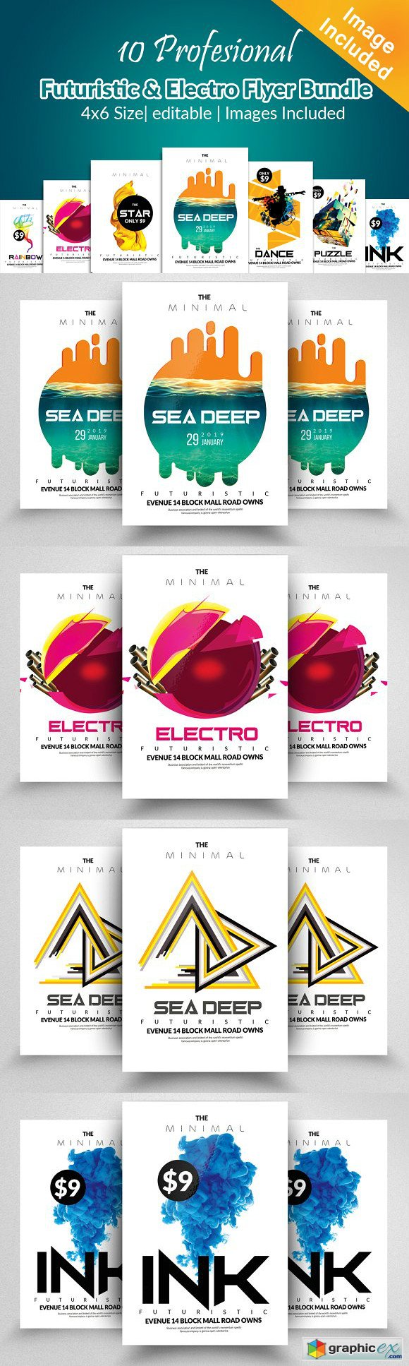 10 Electro Flyer Bundle Vol:02