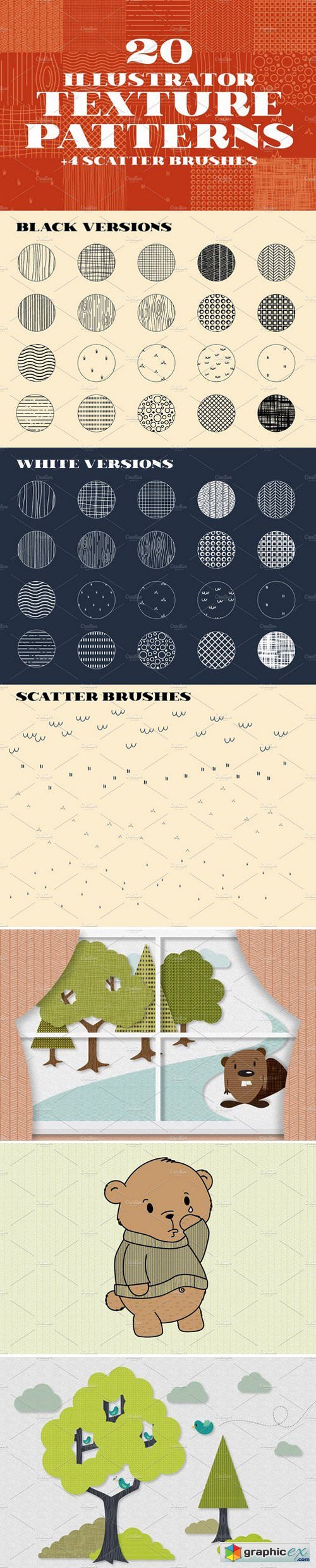 20 Illustrator Texture Patterns