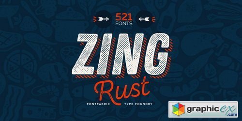 Zing Rust Huge Package Of Handmade Fonts (RETAIL)