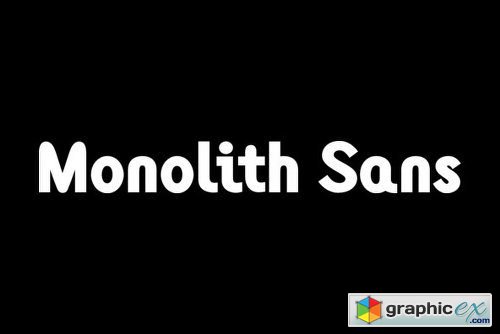 Monolith Sans Font Family - 8 Fonts