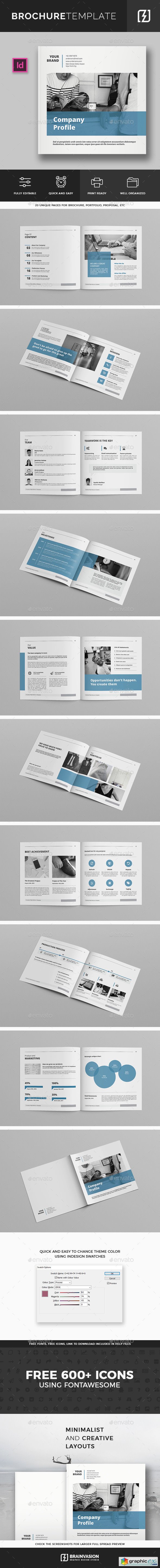 Square Company Profile Brochure Template
