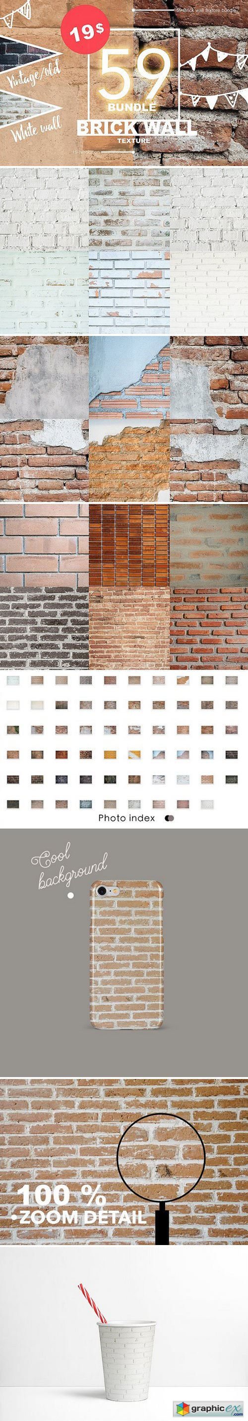 59 Brick wall texture bundle 01