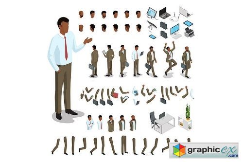 Isometric Characters Constructor Kit 2006789