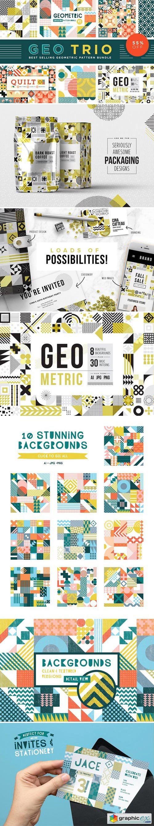 Geo Trio Pattern Bundle
