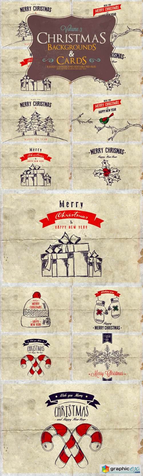 Christmas Background & Cards Vol.3
