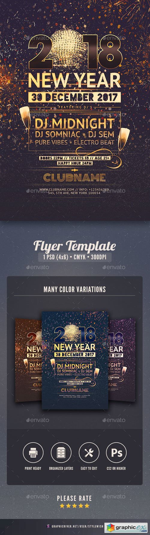 New Year Flyer 18475825