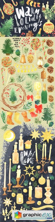 Watercolor Christmas clipart 1969090
