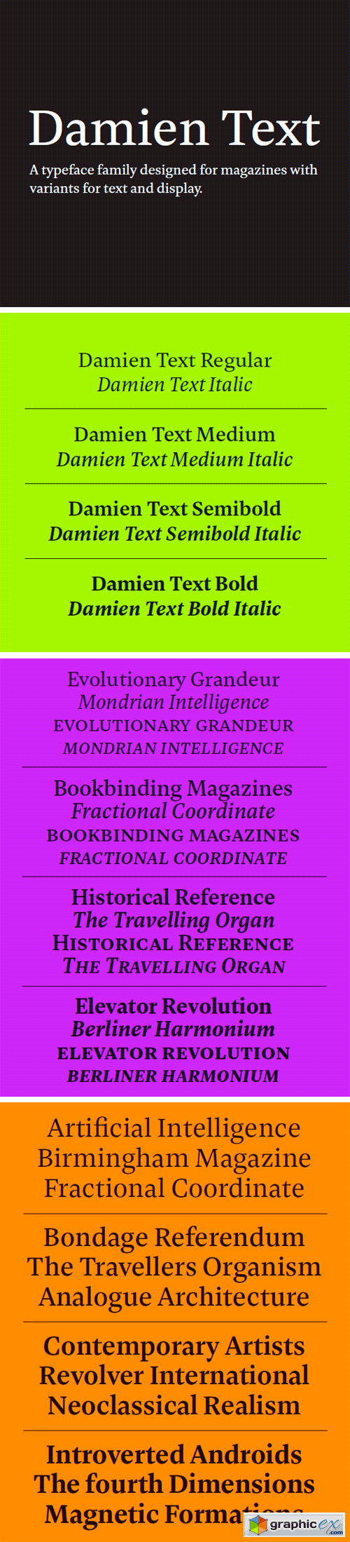 Damien Text Font Family