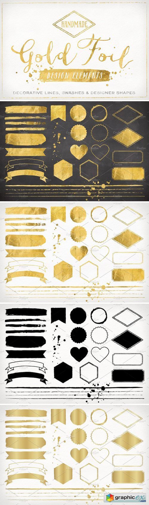 Gold Foil Design Elements & Vectors