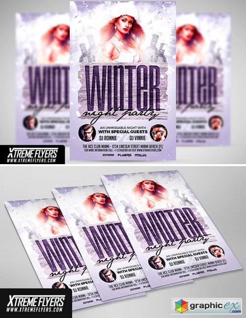 Winter Party Flyer Template 1814395