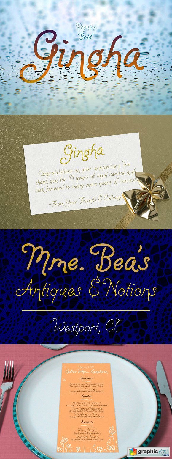 Gingha A Curly Font