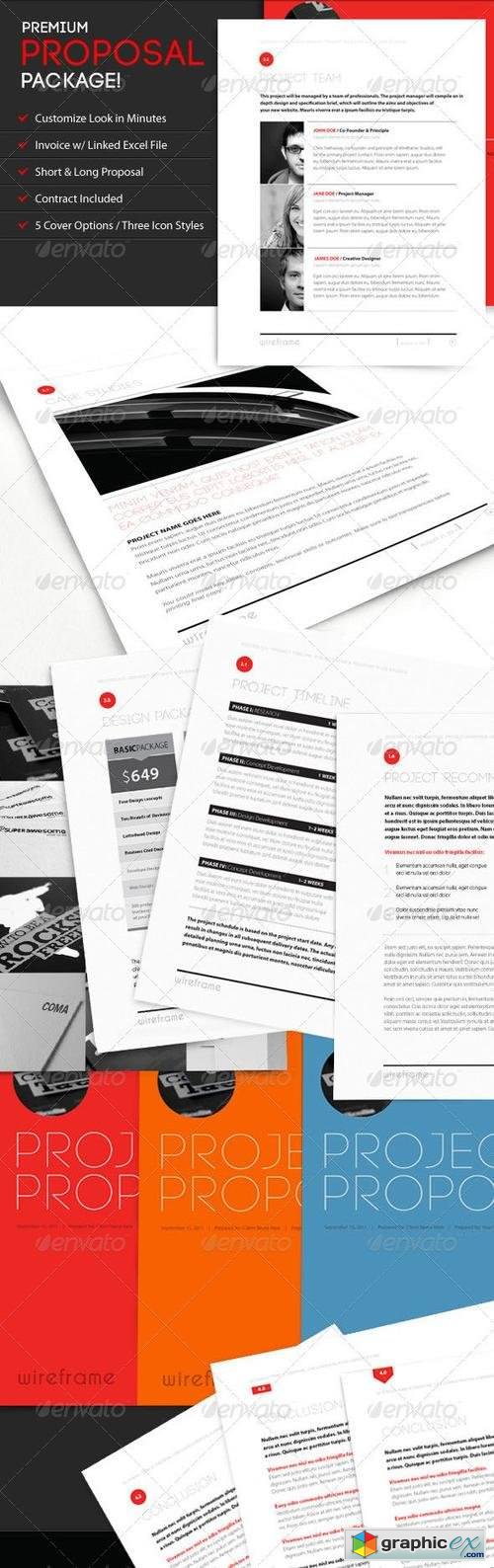 Wireframe: Proposal Template w/ Invoice & Contract