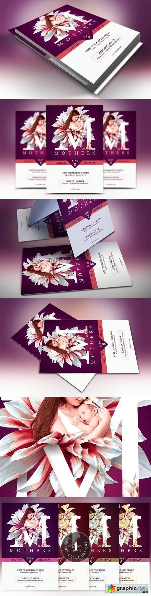 Mothers Day Church Flyer Template