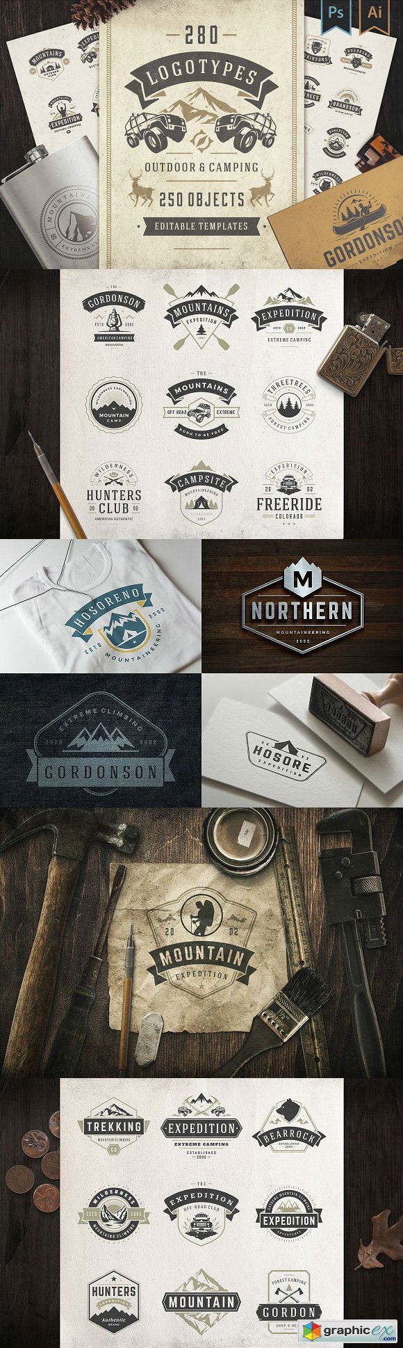 280 Outdoor logos and badges