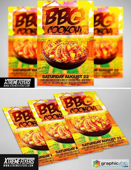 BBQ Cookout Flyer Template