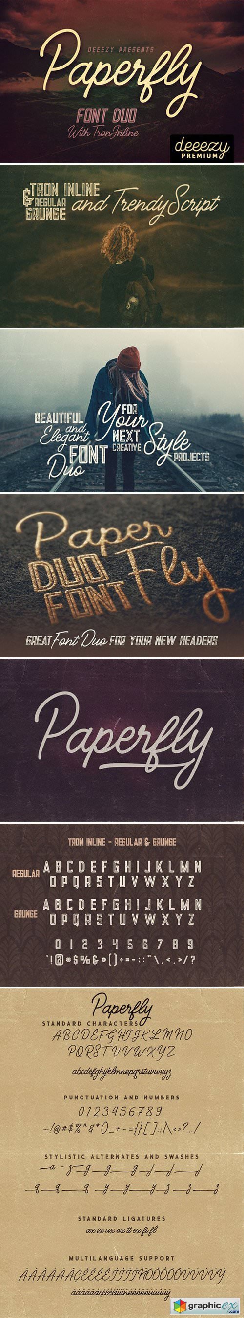 Paperfly Font Duo