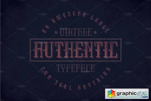 Authentic Vintage Label Typeface