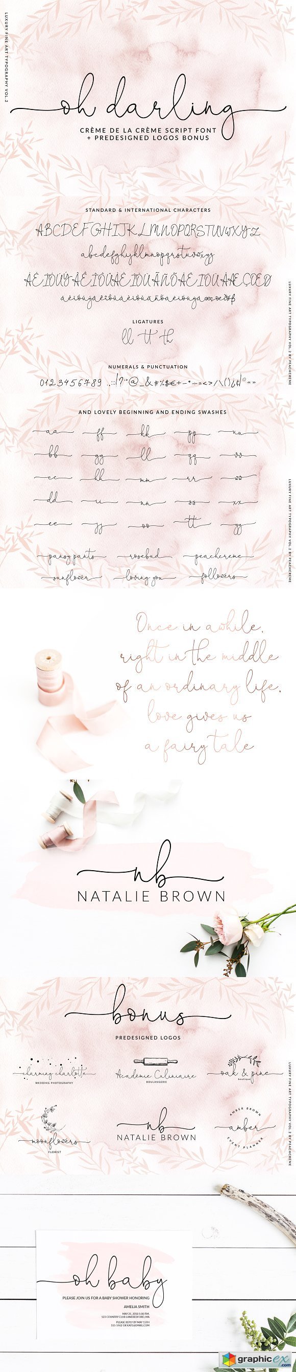 Oh Darling- Ethereal Script Font