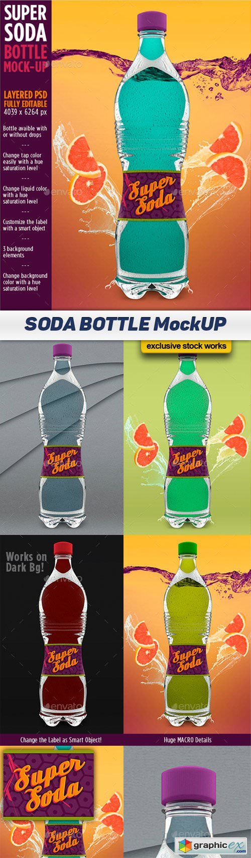 Super Soda Bottle - Product MockUP