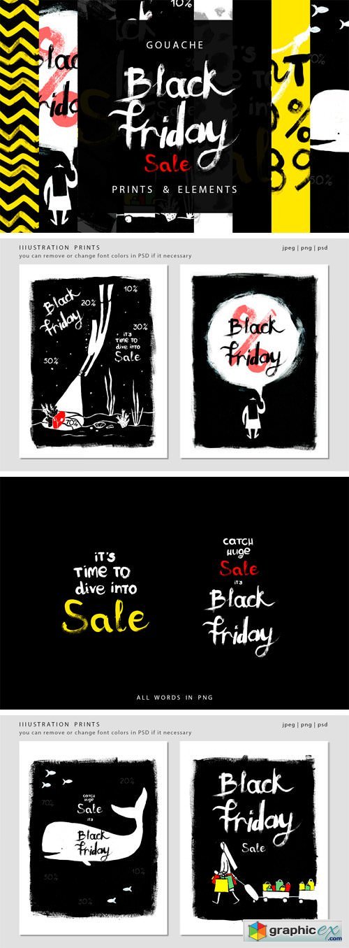 Gouache Black Friday & Sale Designs