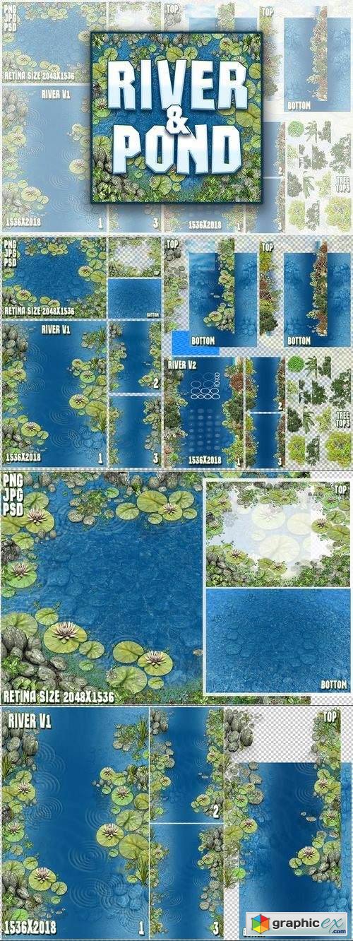 River and Pond Game Backgrounds