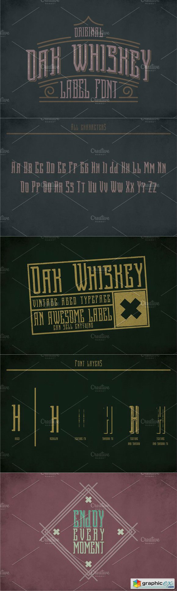 Oak Whiskey Vintage Label Typeface