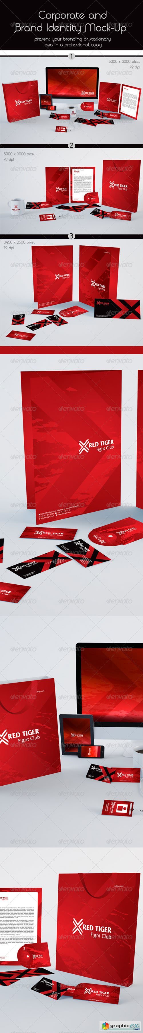 Corporate and Stationery Brand Mock-Up 3392716