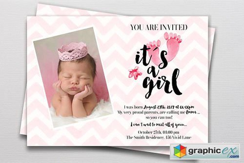 Baby Shower Invitation It is a GIRL