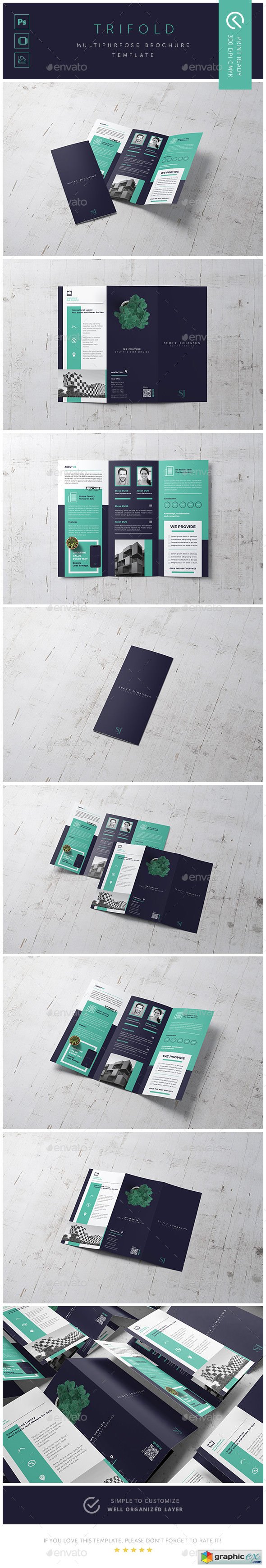Corporate Business Trifold Brochure Template