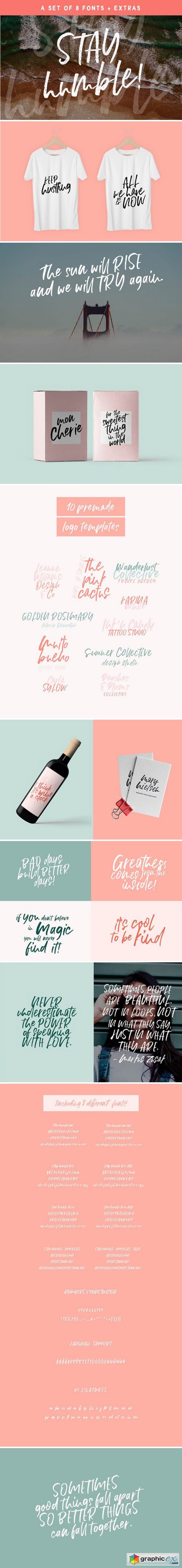 Stay Humble Font Family + Extras