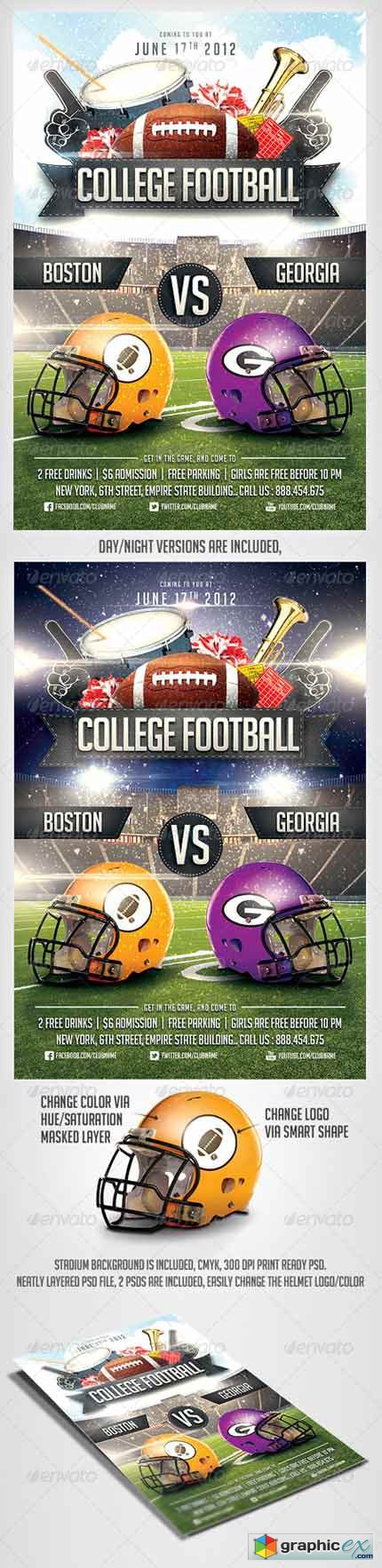 College Football Flyer Template 2921123