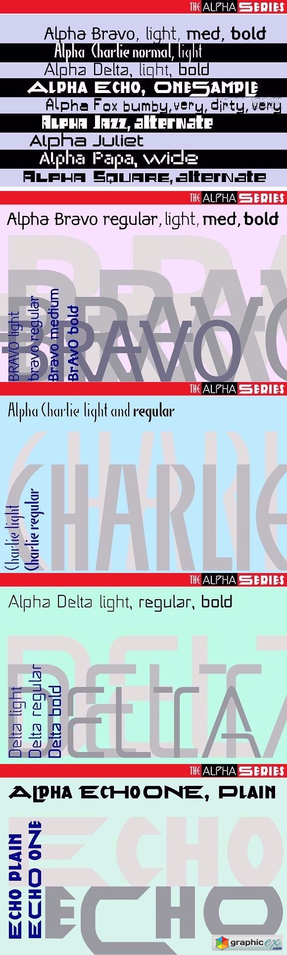 Alpha Series Font Collection
