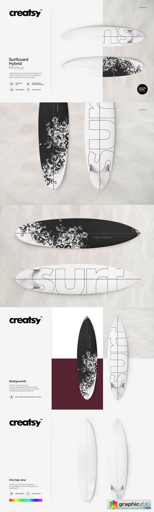 Surfboard Hybrid Mockup