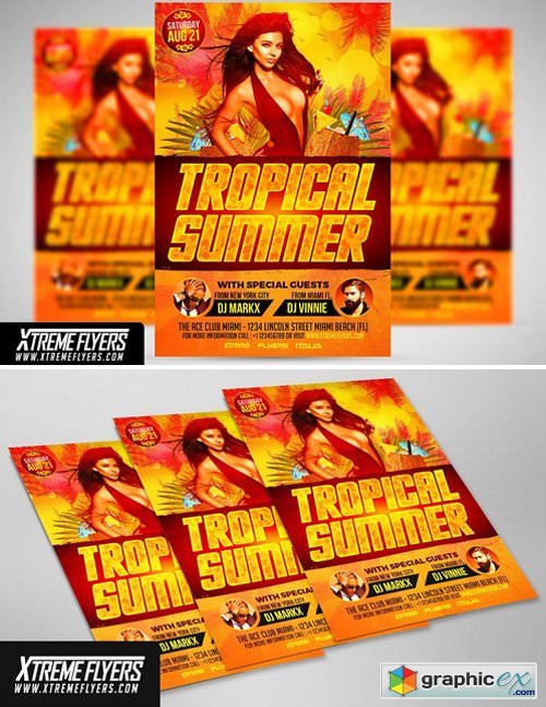Summer Party Flyer Template 1809988