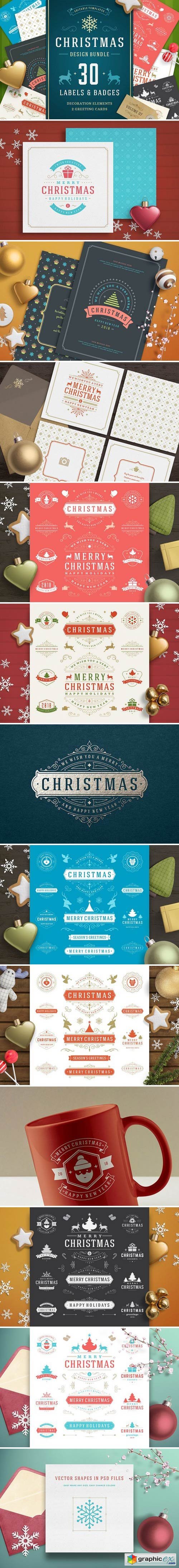 Christmas 30 labels and badges 1920719