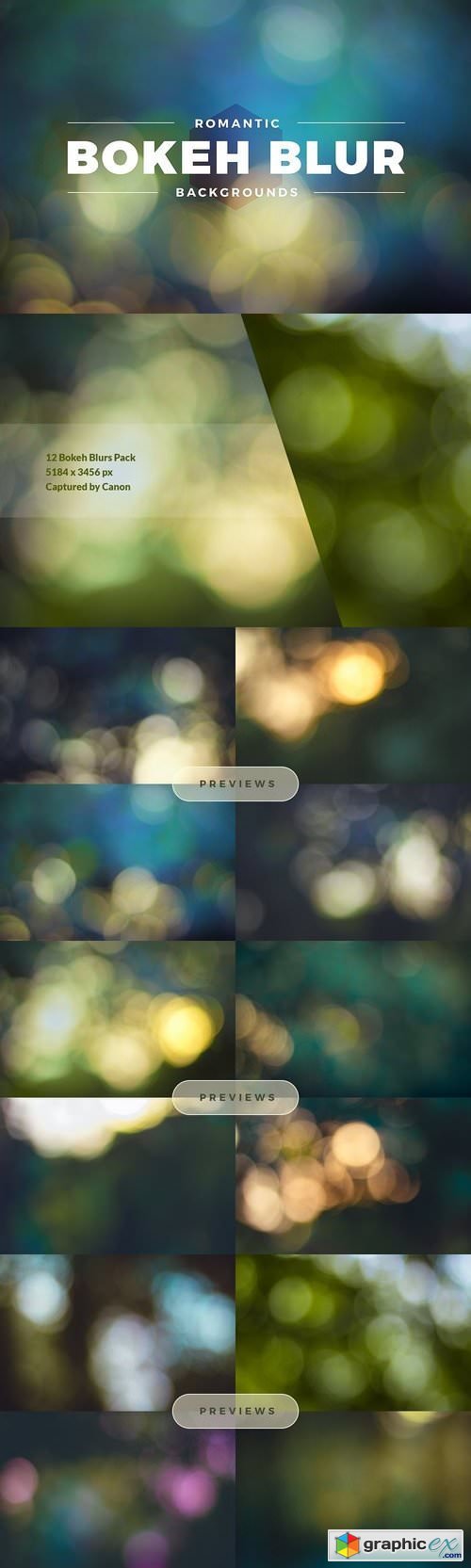 Romantic Bokeh Blur Backgrounds Pack