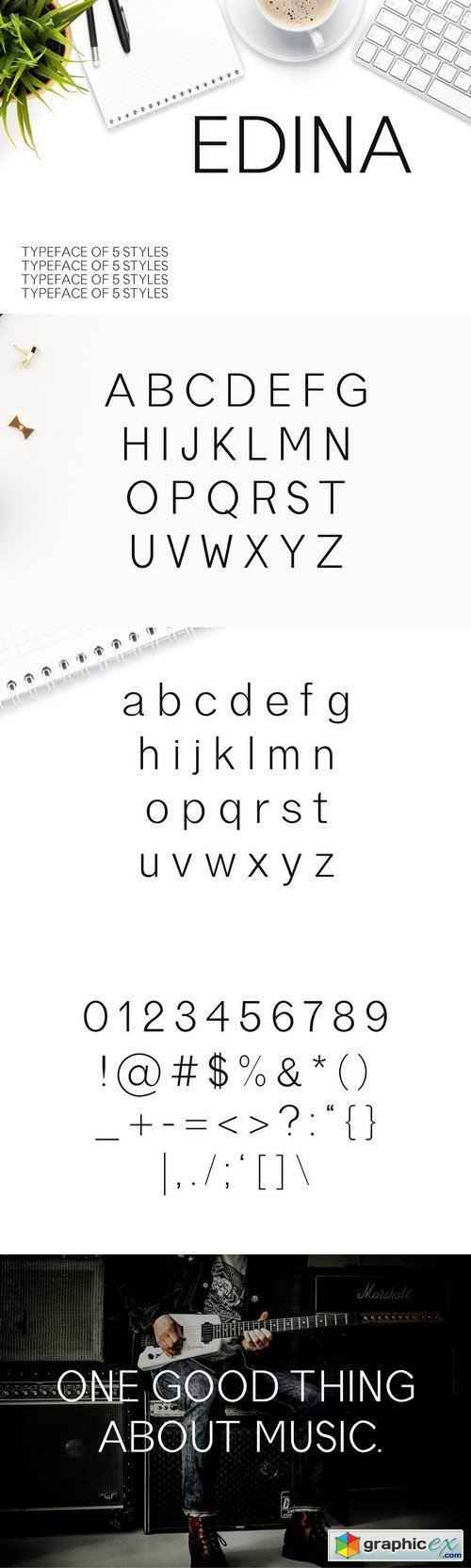 Edina Sans Serif Minimal Typeface