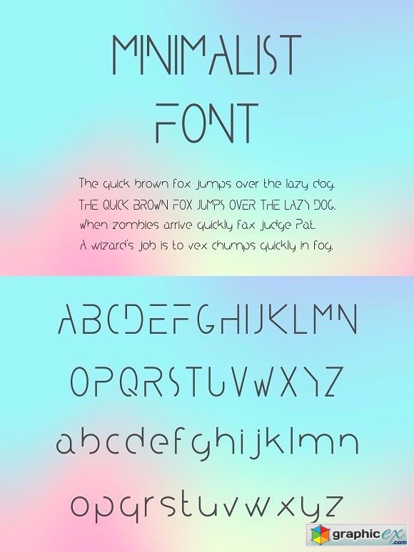 Minimalist Typeface. A Minimal Font
